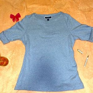 KAREN SCOTT blue t shirt